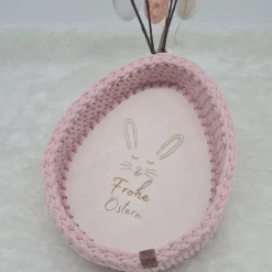 Süßer Häkelkorb, Osternest, Utensilo, Osterdeko, Bobbiny, graviert