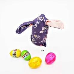 Süßer Osterhasen-Beutel aus Stoff, wiederverwendbar, mit Blumenmuster – Geschenkverpackung für Ostern
