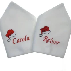 Servietten mit Name Stoffservietten personalisiert für Weihnachten