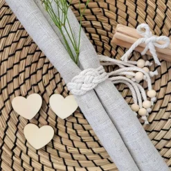 Serviettenbänder (4rer Set), Makramee, für Hochzeiten und andere Feierlichkeiten
