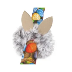Serviettenringe Osterhasen 4er Set – Handgemachte Osterdeko aus Fellwolle und Holz