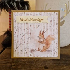 süßes Eichhörnchen - Frohe Feiertage - Weihnachtskarte