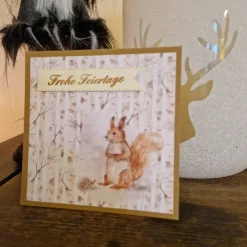 süßes Eichhörnchen - Frohe Feiertage - Weihnachtskarte