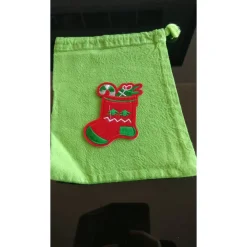 süßes handgefertigtes Weihnachtsbeutelchen im Vintage Look, mit Tunnelzug