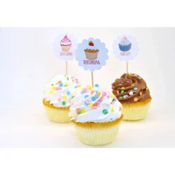 Set 6 Cupcake Topper Flags Muffindeko Kuchengenuss