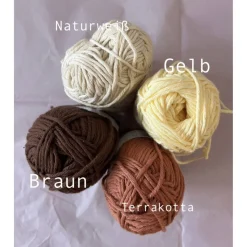 Set 3 Osterhasen gehäkelt Anhänger Frühlings Deko Osterdeko Hase minimalistisch gelb rosa flieder