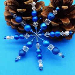 Set, 10 Perlensterne bunt silber gold, Drahtsterne handgemacht, Weihnachten, Advent, Deko, Geschenkanhänger