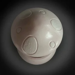 Set aus Töpfchen , Eule und kleiner Vase auf einem runden Tablett