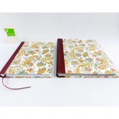 Set, Erinnerungsbox Notizbuch Fotoalbum, metallic rot, Ranken gold, UNIKAT, Hochzeitsbox