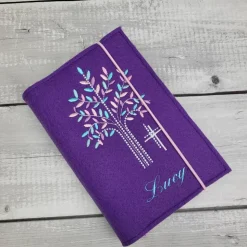 Set Gotteslobeinband mit Rosenkranztasche Lebensbaum, Gotteslobhülle, personalisierbar Kommunion