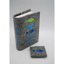 Set Gotteslobhülle + Rosenkranztasche Gebetbuch Fisch Hülle Geschenk Kommunion Firmung Geschenkidee personalisiert