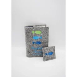 Set Gotteslobhülle + Rosenkranztasche Gebetbuch Fisch Hülle Geschenk Kommunion Firmung Geschenkidee personalisiert