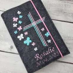 Set Gotteslobhülle Schmetterlinge mit Rosenkranztasche 3, Kommunion