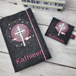 Set Gotteslobhülle strahlendes Kreuz mit Fische und Rosenkranztäschchen