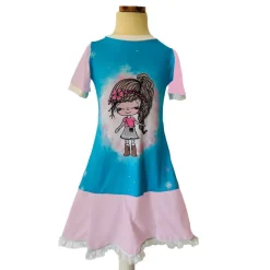 Set Kleid und passender Kindergarten Rucksack - mit oder ohne Namen - mit Wunschnamen Kinderrucksack - Tasche für Mädche