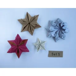 Set Origami Sterne Upcycling 4er bis 5 er-Sets
