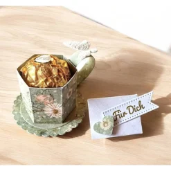 Set Tasse mit Umschlag – Mini Deko Tasse als Gastgeschenk, Geldgeschenk & Tischdeko