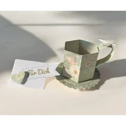 Set Tasse mit Umschlag – Mini Deko Tasse als Gastgeschenk, Geldgeschenk & Tischdeko