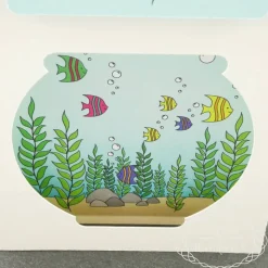 Shadow-Box-Karte mit 3D-Effekt ● A6 ● Aquarium