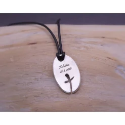 Silberanhänger Kreuz  "Felicitas", Geschenk zur Konfirmation, Kommunion, Gravur möglich