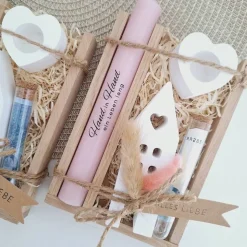 Silberhochzeit Geldgeschenk Silberhochzeitsgeschenk Haus / Lichthaus Kerzenhalter Herz Geschenkset Gutschein Kerzenset S