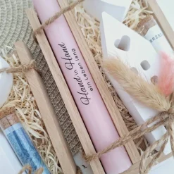 Silberhochzeit Geldgeschenk Silberhochzeitsgeschenk Haus / Lichthaus Kerzenhalter Herz Geschenkset Gutschein Kerzenset S