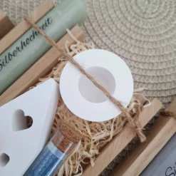 Silberhochzeit Geldgeschenk Silberhochzeitsgeschenk Haus / Lichthaus Kerzenhalter rund Geschenkset Gutschein Kerzenset S