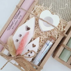 Silberhochzeit Geldgeschenk Silberhochzeitsgeschenk Häuser / Lichthäuser Kerzenhalter Herz Geschenkset Gutschein Kerzens