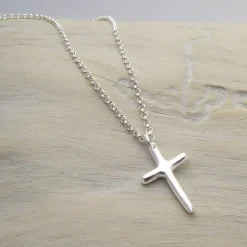 Silberkreuz "Franzi" mit Kette, Kreuz aus Silber, Geschenk zur Kommunion, Konfirmation, Firmung