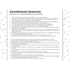 SINNSPRÜCHE Adventskalender Zitate Adventskalender Weisheiten Adventskalender Geschenk Adventkalender