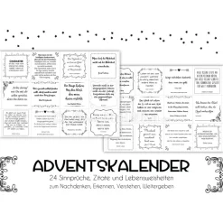SINNSPRÜCHE Adventskalender Zitate Adventskalender Weisheiten Adventskalender Geschenk Adventkalender
