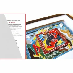 Skorpion Sternzeichen geschenk geburtstag personalisiert mit name geburtsdatum Text 3D pop art Bild gerahmt personalisiertes spirituelles geburtstagsgeschenk