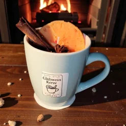 Sojawachs Glühwein Kerze im Becher – Winterlicher Duft mit Orange, Zimt & Sternanis