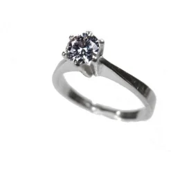 Solitär Ring Silber 925 Zirkonia Silberring ca.4,5