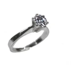 Solitär Ring Silber 925 Zirkonia Silberring ca.4,5