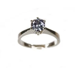 Solitär Ring Silber 925 Zirkonia Silberring ca.4,5