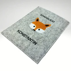 Sparbuchhülle Filz FUCHS Name