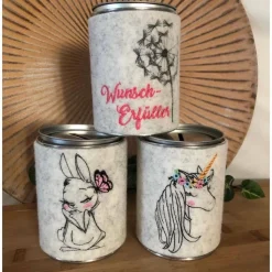 Spardose Blechspardose Geldgeschenk Wunscherfüller Einhorn Häschen Geburtstagsgeschenk