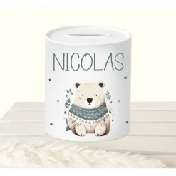 Spardose Kind Löwe, Sparschwein mit Namen, Kinderspardose Keramik personalisiert, Sparbüchse Geburtstag