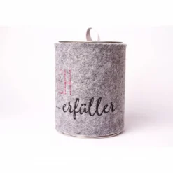 Spardose mit bestickter Filzhülle Wunscherfüller