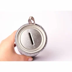 Spardose mit bestickter Filzhülle Wunscherfüller