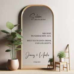 Spiegel Hochzeit Aufkleber, Hochzeitsschild Deko, personalisierte Hochzeit Spiegel Aufkleber, Hochzeits-Empfangsschild,