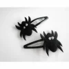 Spinnen Spinne Haarclips , Haarspangen,  Paar, schwarz mit Wackelaugen