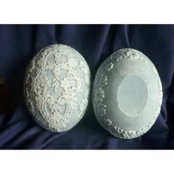 Spitzenosterei,Ostern,Frühling,Ostereier,Eier,Eidose,Osterkorb,Spitzenmuster