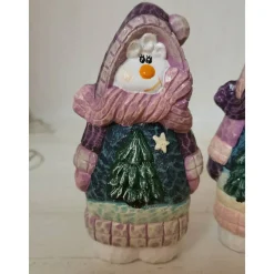 Süsse kleine Schneefrauen aus Keramik