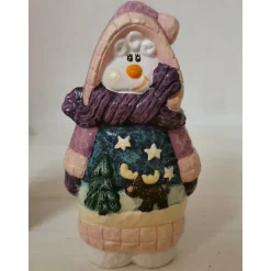 Süsse kleine Schneefrauen aus Keramik