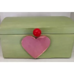 Süsse kleine shabby Buckelkiste aus Holz