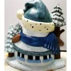 Süsser Schneemann aus Keramik zum Beleuchten