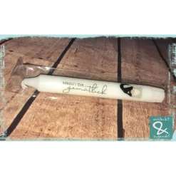 Stabkerze "Machs dir gemütlich", mit Wichtel