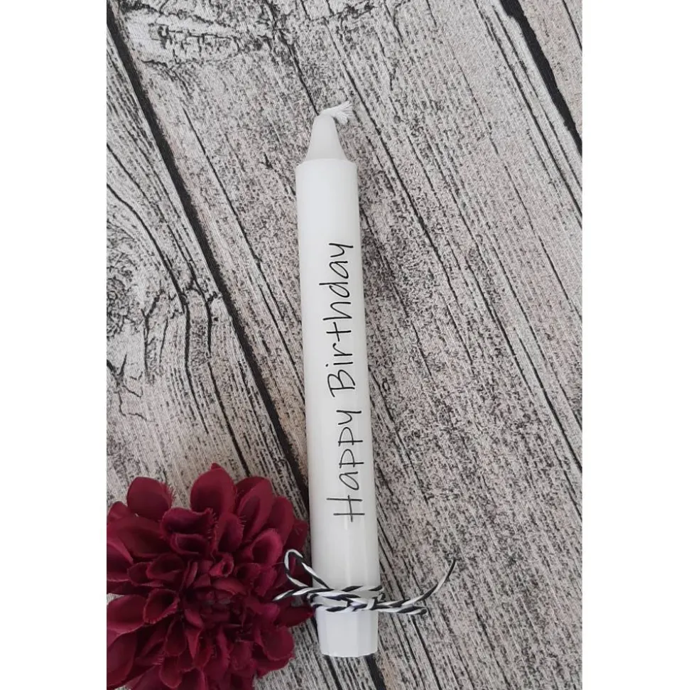 Stabkerzen zum Geburtstag ~ Kerzen " Happy Birthday" ~ Deko Kerze ~ Geburtstagskerze